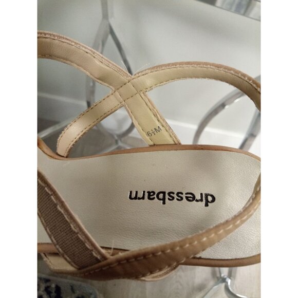 Women's Dressbarn Spring Taupe Brown/Tan Heels Size 6.5 - Picture 11 of 12